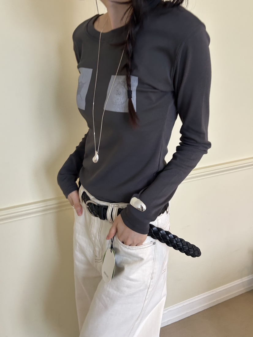 ME MO東大門代購女士新款推薦26春夏時尚熱賣真品長袖T恤ME MO長袖T恤