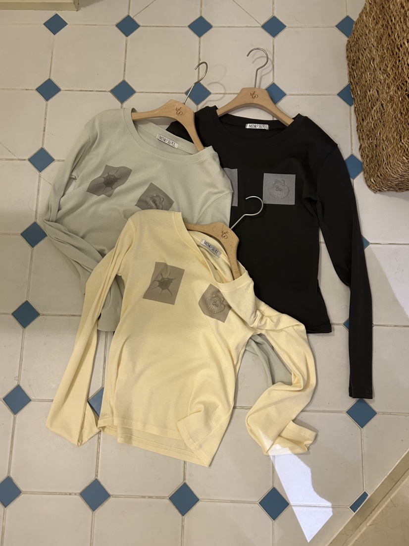 ME MO東大門代購女士新款推薦26春夏時尚熱賣真品長袖T恤ME MO長袖T恤