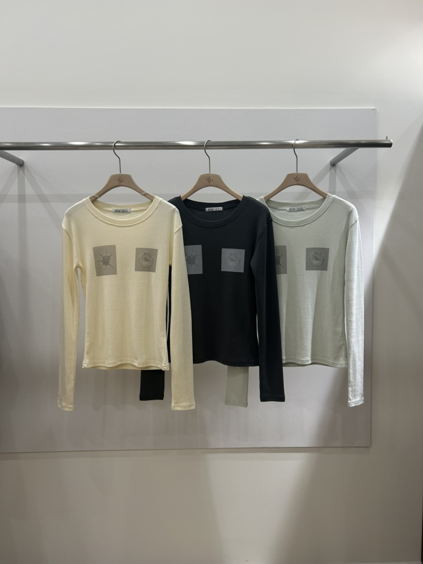 ME MO東大門代購女士新款推薦26春夏時尚熱賣真品長袖T恤ME MO長袖T恤