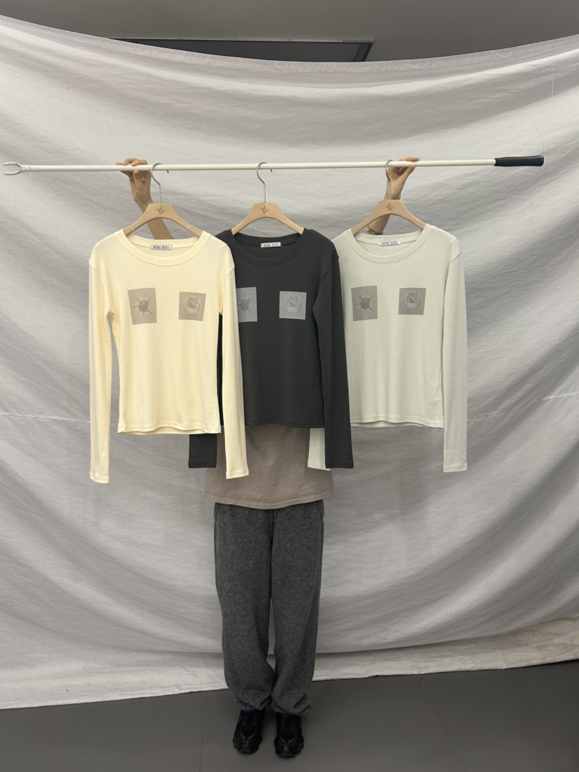 ME MO東大門代購女士新款推薦26春夏時尚熱賣真品長袖T恤ME MO長袖T恤