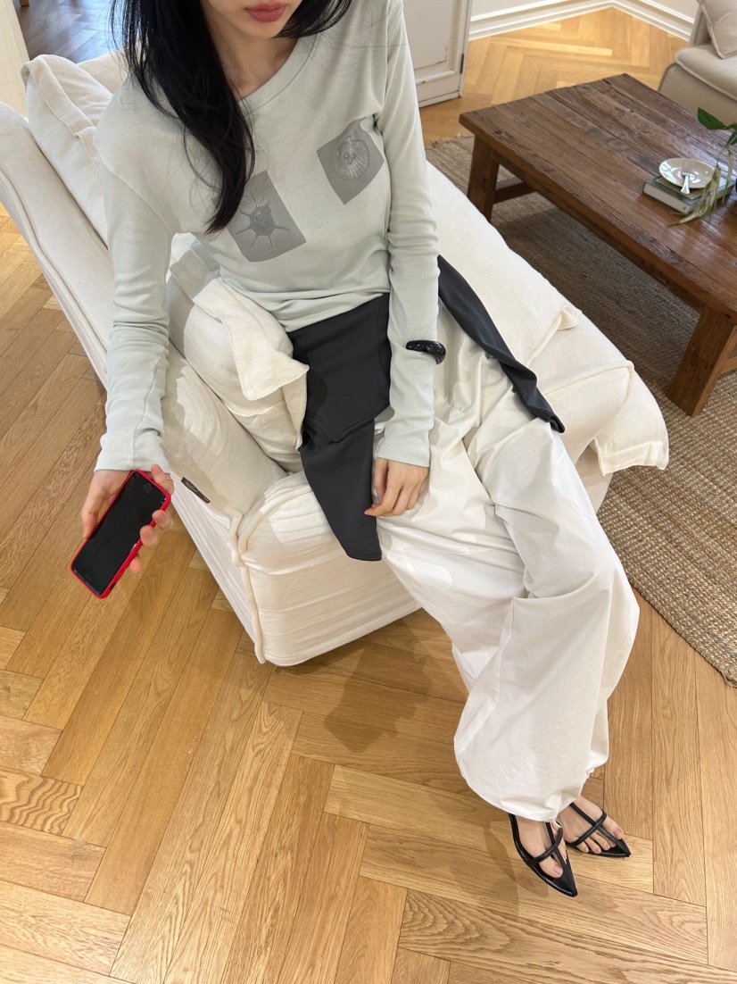 ME MO東大門代購女士新款推薦26春夏時尚熱賣真品長袖T恤ME MO長袖T恤圖色3