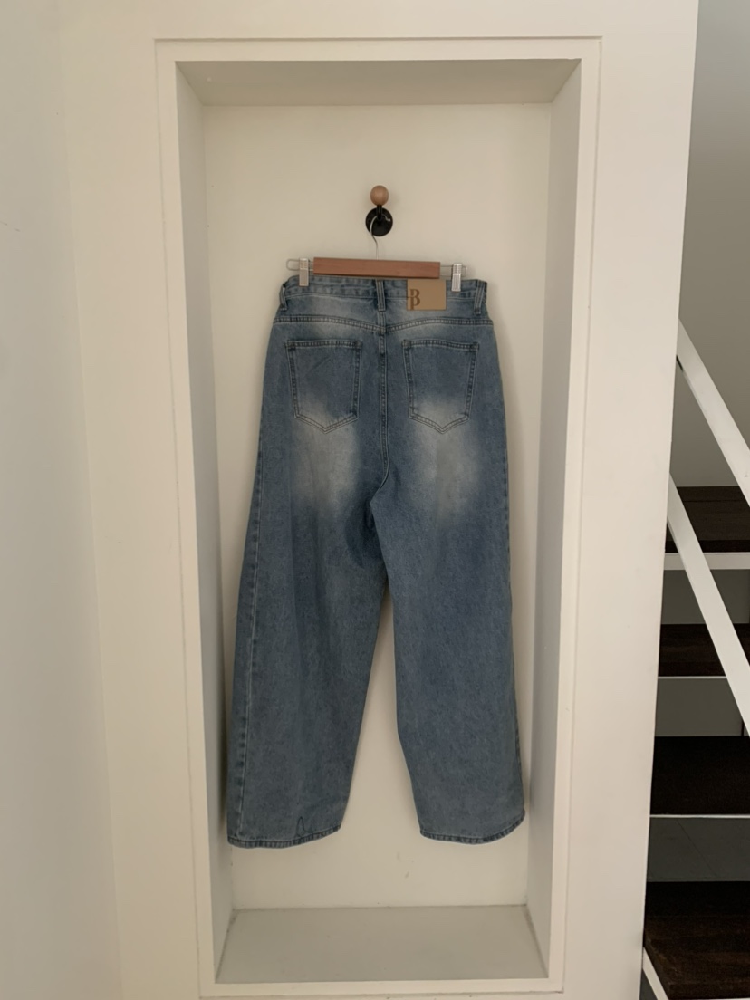 BETONE東大門代購女裝新品休閑推薦時尚職業26春夏牛仔褲褶裥BETONE牛仔褲