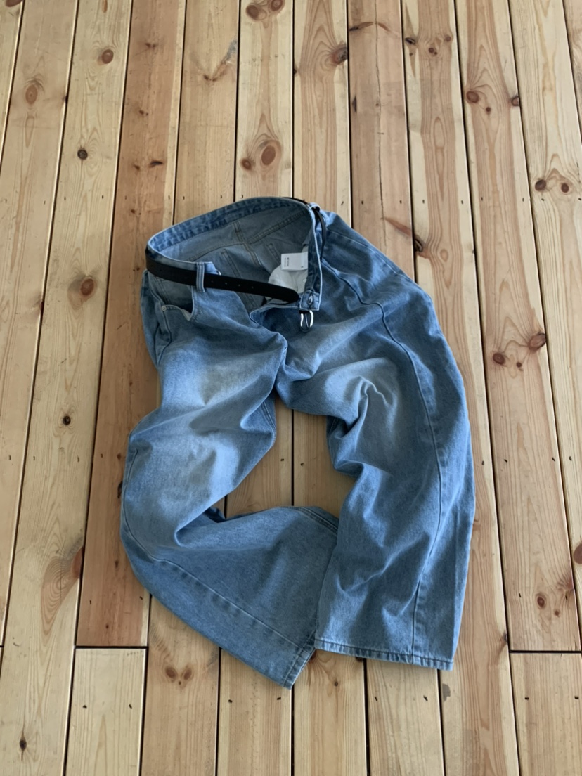 BETONE東大門代購女裝新品休閑推薦時尚職業26春夏牛仔褲褶裥BETONE牛仔褲