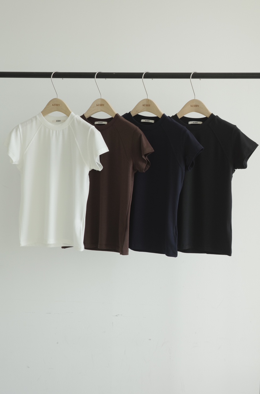 KERRY韓國代購女裝新品熱賣職業人氣26春夏時尚休閑T恤鏤空KERRYT恤圖色4左四色