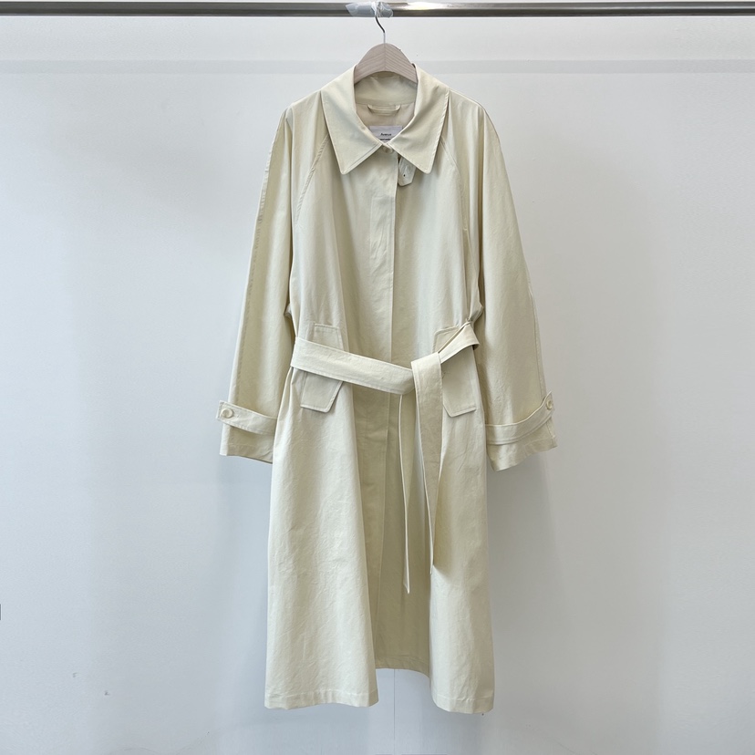 ANOTHER AVENUE韓國代購女士新品休閑人氣長款風衣含腰帶ANOTHER AVENUE長款風衣