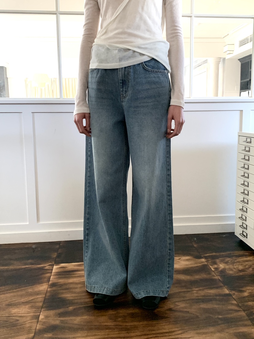 BOWIE東大門直郵女士新款推薦26春夏熱賣職業人氣休閑牛仔褲BOWIE牛仔褲圖色1