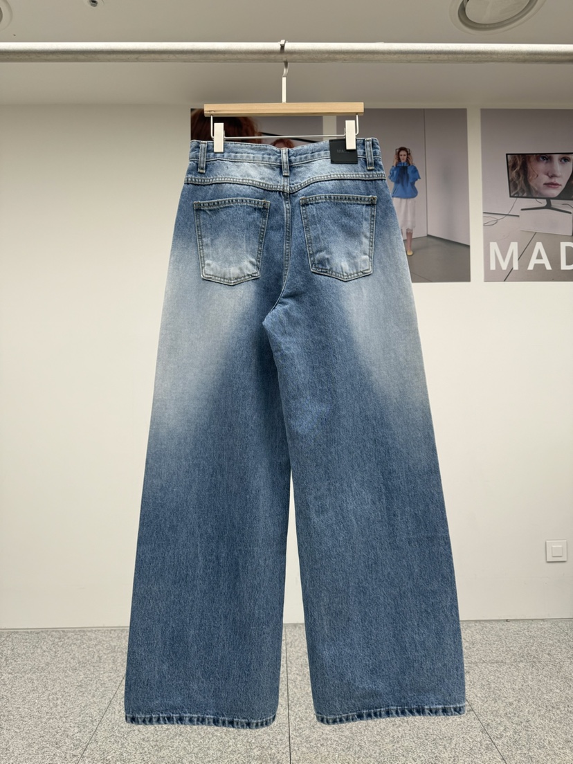 MADE-P東大門實拍女士新品真品職業時尚26春夏牛仔褲毛絨MADE-P牛仔褲