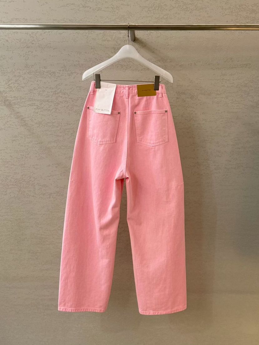 PLAYBUTTON-P韓國代購女士新品人氣推薦職業休閑時尚牛仔褲PLAYBUTTON牛仔褲