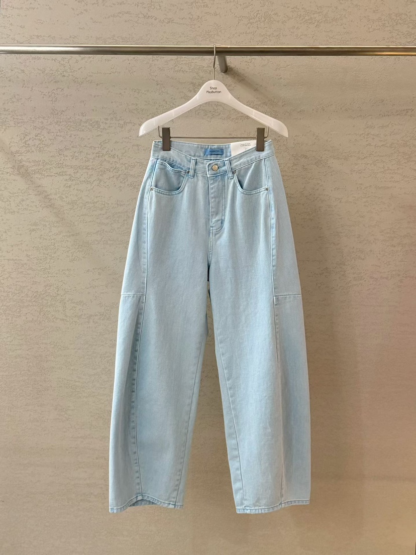 PLAYBUTTON-P韓國代購女士新品人氣推薦職業休閑時尚牛仔褲PLAYBUTTON牛仔褲圖色2