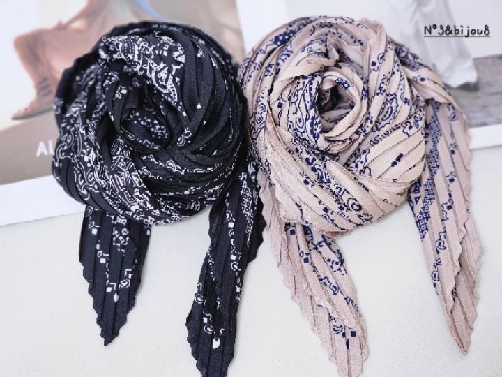 N3韓國代購女裝新款休閑時尚人氣熱賣真品推薦圍巾披肩褶皺N3圍巾/披肩