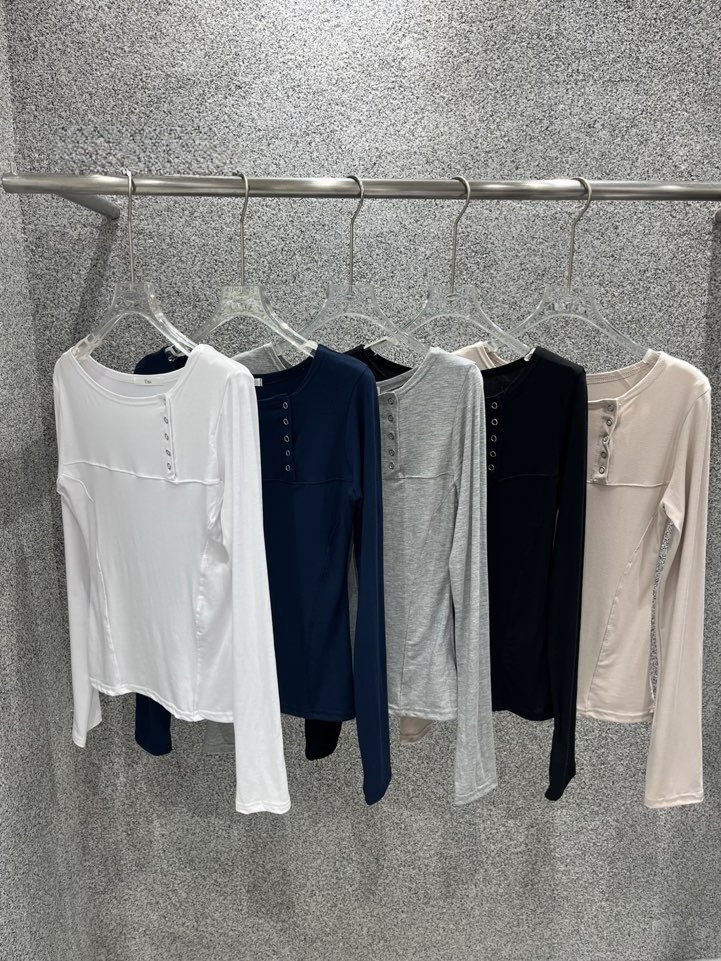 UNA/THE MAY東大門直郵女裝新品26春夏職業熱賣長袖T恤THEMAY/UNA長袖T恤圖色5左五色