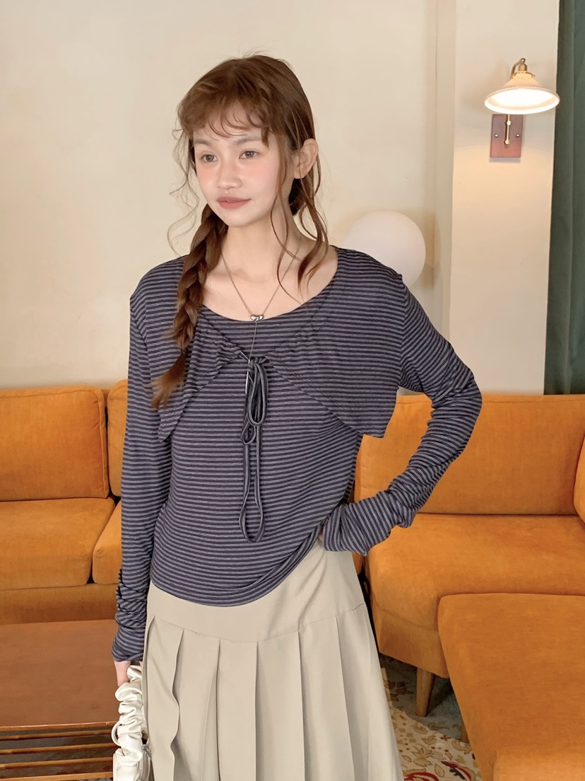 BEFORE SUNRISE東大門代購女士新款職業26春夏休閑長袖T恤BEFORE SUNRISE長袖T恤