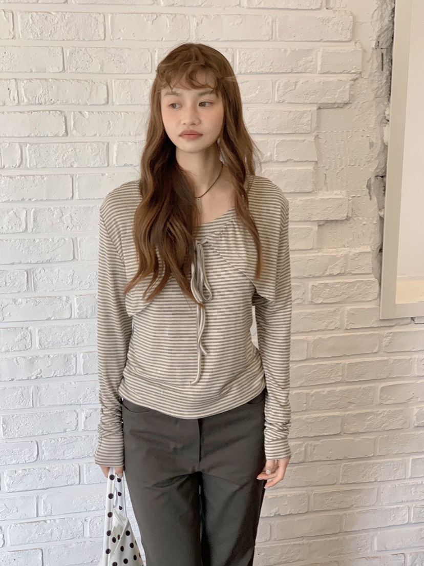 BEFORE SUNRISE東大門代購女士新款職業26春夏休閑長袖T恤BEFORE SUNRISE長袖T恤