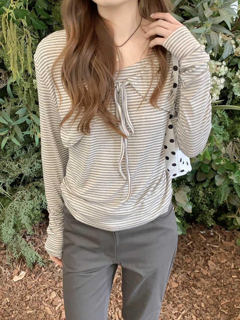 BEFORE SUNRISE東大門代購女士新款職業26春夏休閑長袖T恤BEFORE SUNRISE長袖T恤