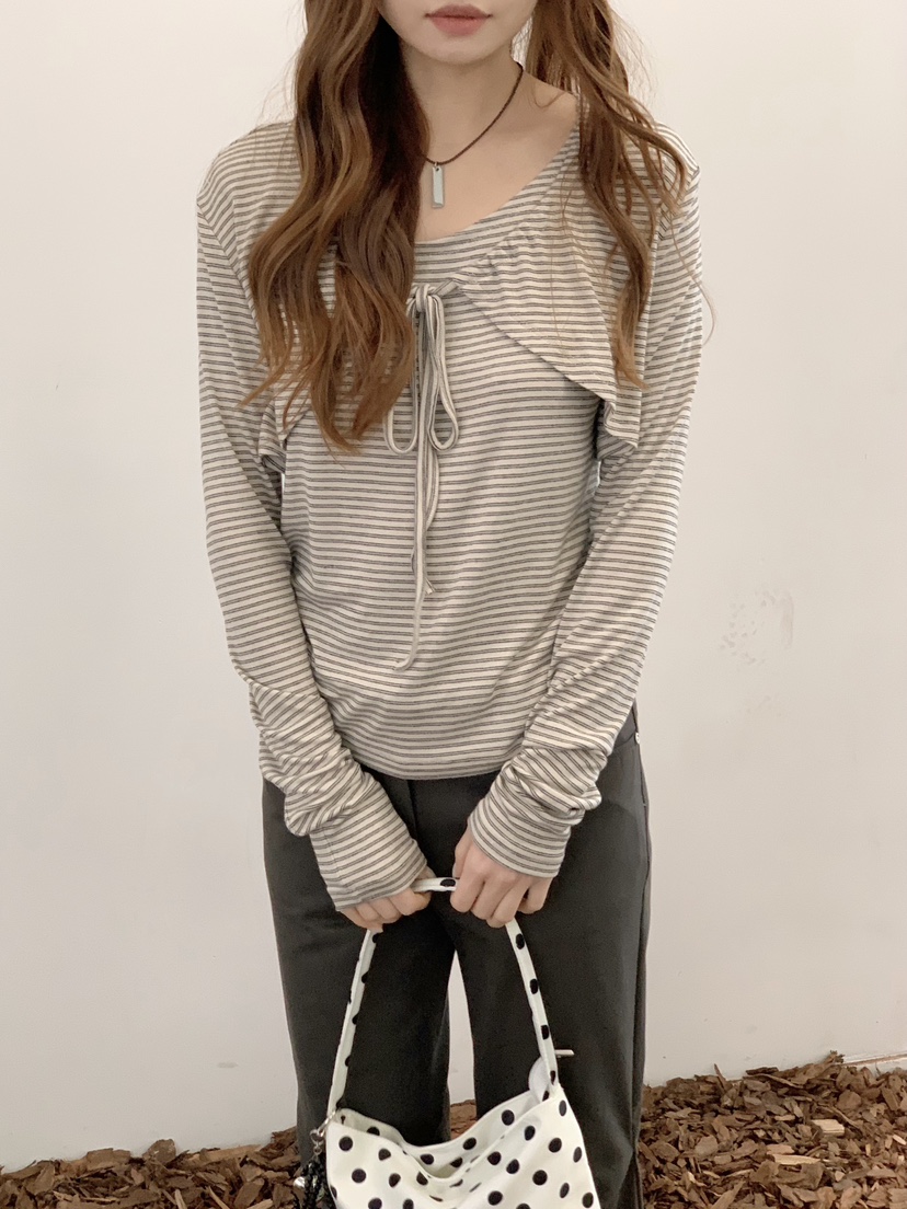 BEFORE SUNRISE東大門代購女士新款職業26春夏休閑長袖T恤BEFORE SUNRISE長袖T恤