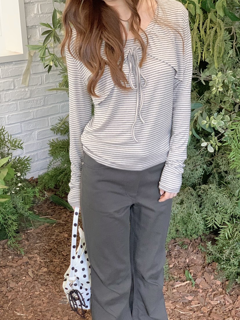 BEFORE SUNRISE東大門代購女士新款職業26春夏休閑長袖T恤BEFORE SUNRISE長袖T恤