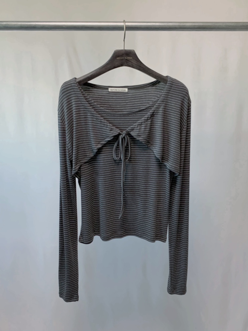 BEFORE SUNRISE東大門代購女士新款職業26春夏休閑長袖T恤BEFORE SUNRISE長袖T恤圖色2