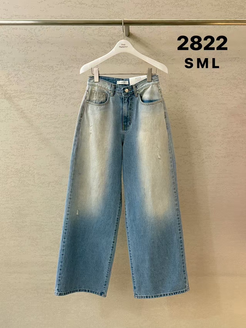 PLAYBUTTON-P東大門實拍女士新品推薦熱賣休閑真品牛仔褲PLAYBUTTON牛仔褲圖色1