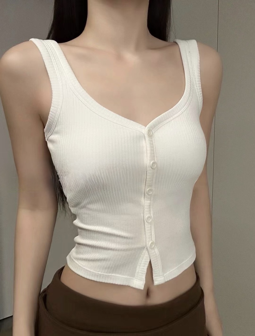 SYMBOL東大門直郵女裝新品休閑真品熱賣推薦吊帶背心紐扣SYMBOL吊帶/背心圖色2