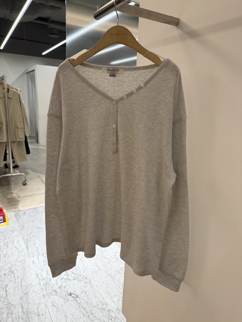 DE VENTI韓國代購女裝新款職業人氣時尚真品26春夏長袖T恤DE VENTI長袖T恤圖色1