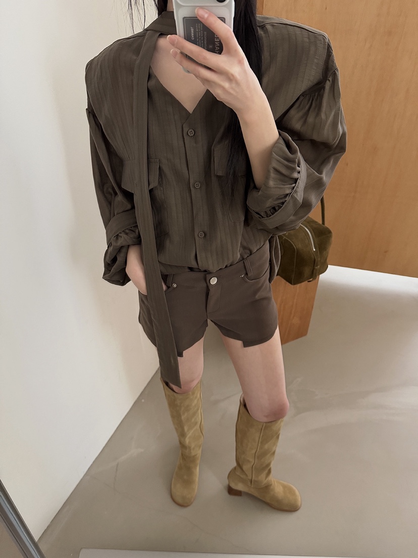 AMOOD韓國直郵女士新品人氣26春夏時尚熱賣休閑職業真品短褲AMOOD短褲