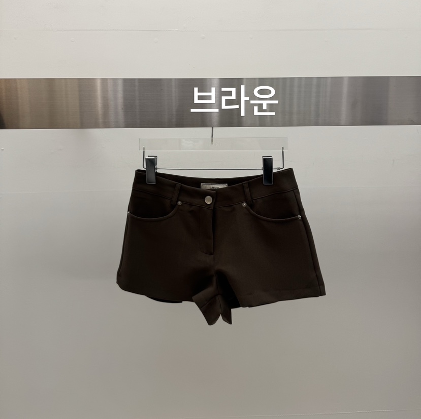 AMOOD韓國直郵女士新品人氣26春夏時尚熱賣休閑職業真品短褲AMOOD短褲圖色1