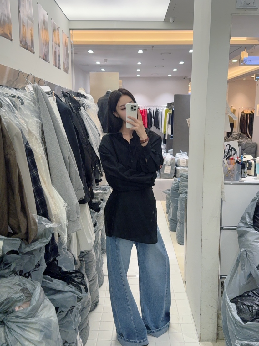 AMOOD東大門代購女士新品真品職業時尚熱賣襯衫蕾絲衫天絲AMOOD襯衫/蕾絲衫