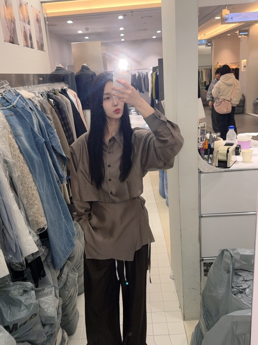 AMOOD東大門代購女士新品真品職業時尚熱賣襯衫蕾絲衫天絲AMOOD襯衫/蕾絲衫