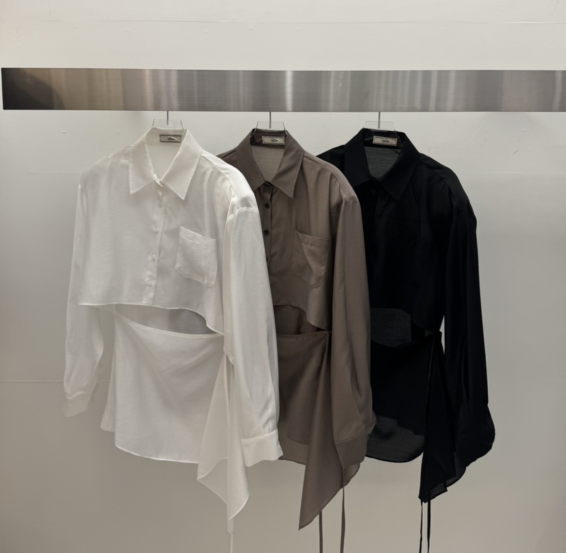 AMOOD東大門代購女士新品真品職業時尚熱賣襯衫蕾絲衫天絲AMOOD襯衫/蕾絲衫