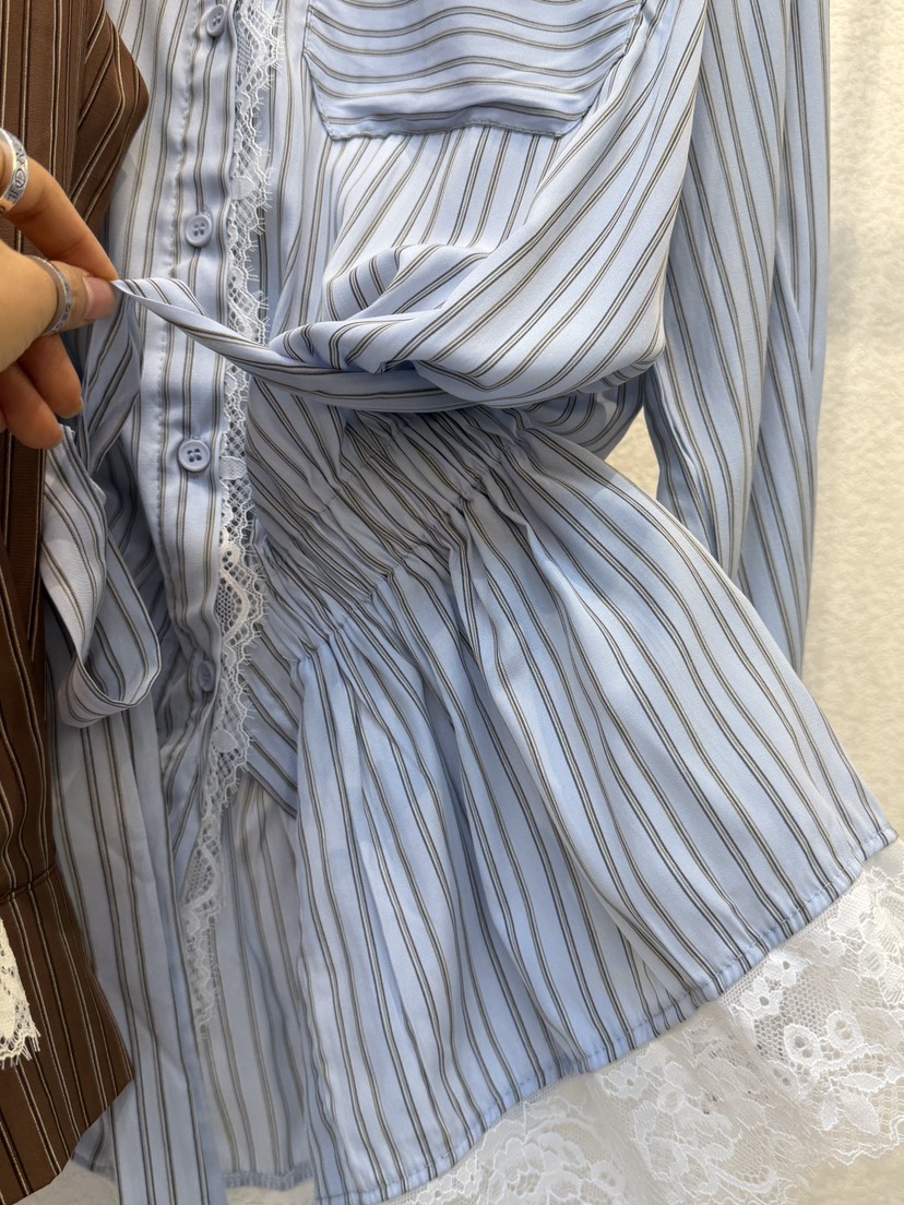 SYMBOL韓國直郵女士新品真品26春夏熱賣人氣休閑襯衫蕾絲衫SYMBOL襯衫/蕾絲衫