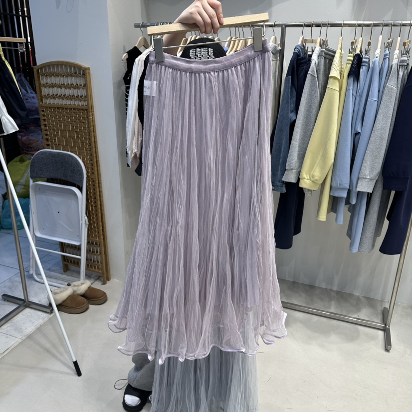 HOT PLACE/DREAM GIRIS/HOT ISSUE韓國代購女裝新品職業長裙褶裙雙面HOT PLACE/DREAM GIRIS/HOT ISSUE長裙