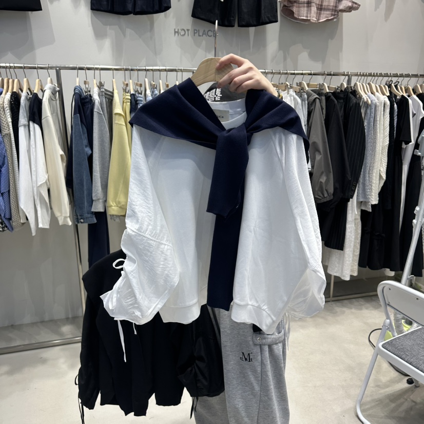 HOT PLACE/DREAM GIRIS/HOT ISSUE東大門實拍女士新品休閑襯衫蕾絲衫披肩套裝圍巾HOT PLACE/DREAM GIRIS/HOT ISSUE襯衫/蕾絲衫圖色1