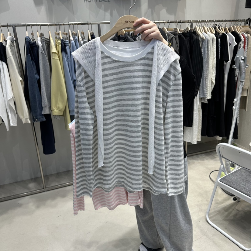 HOT PLACE/DREAM GIRIS/HOT ISSUE東大門代購女士新款職業長袖T恤單排扣披肩套裝HOT PLACE/DREAM GIRIS/HOT ISSUE長袖T恤圖色1