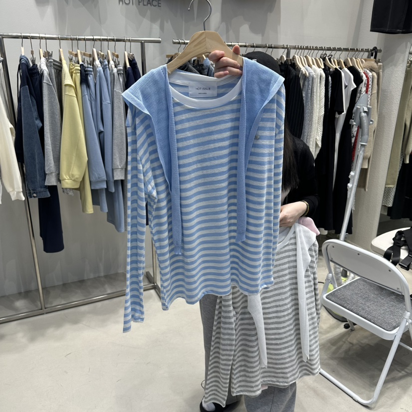HOT PLACE/DREAM GIRIS/HOT ISSUE東大門代購女士新款職業長袖T恤單排扣披肩套裝HOT PLACE/DREAM GIRIS/HOT ISSUE長袖T恤圖色3