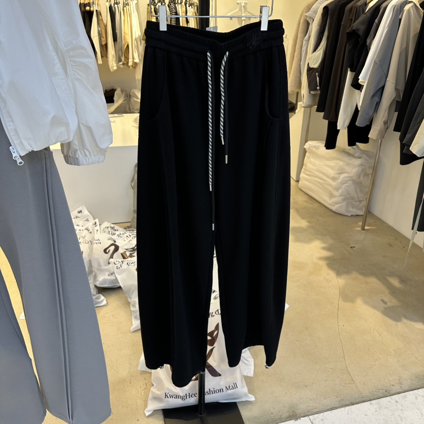 EYEFUL-Q東大門直郵女裝新款26春夏時尚真品休閑褲褶皺雙層eyeful休閑褲圖色3