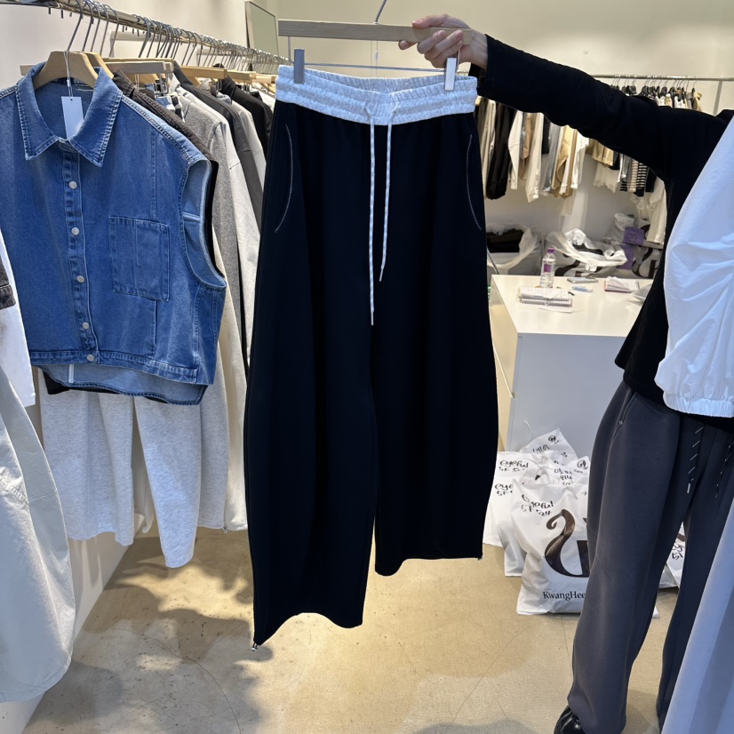 EYEFUL-Q韓國代購女士新品熱賣26春夏休閑職業休閑褲口袋eyeful休閑褲圖色3