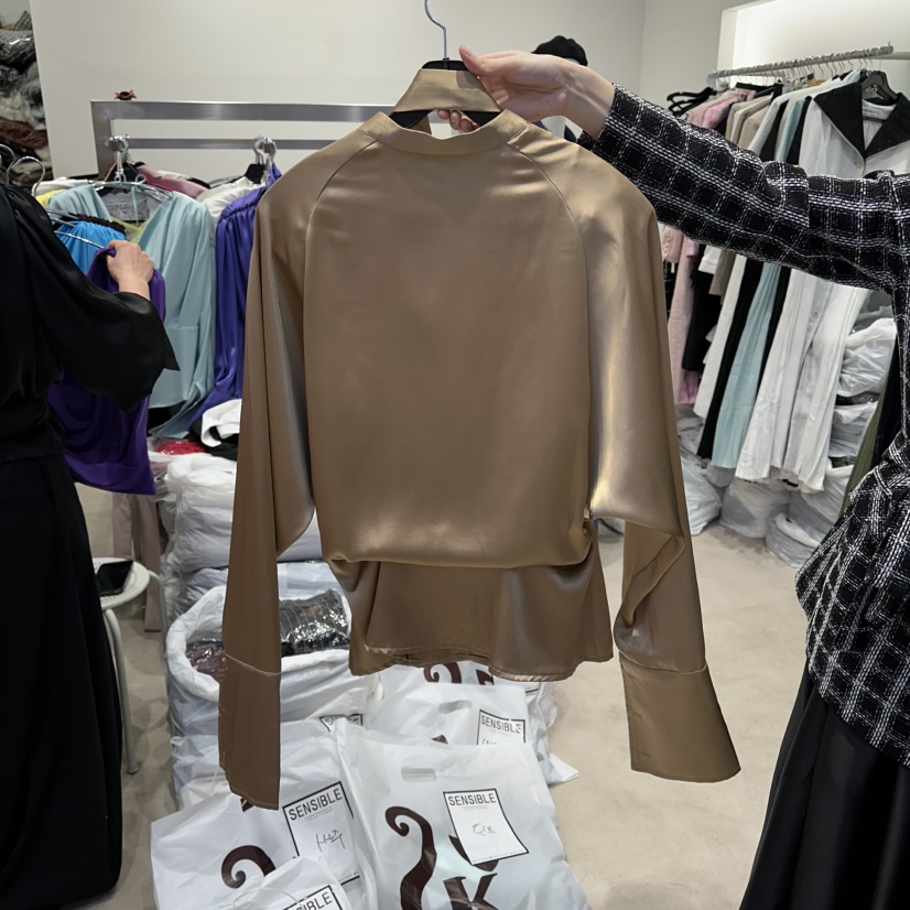 SENSIBLE-S東大門實拍女士新品真品職業時尚襯衫蕾絲衫系帶SENSIBLE襯衫/蕾絲衫