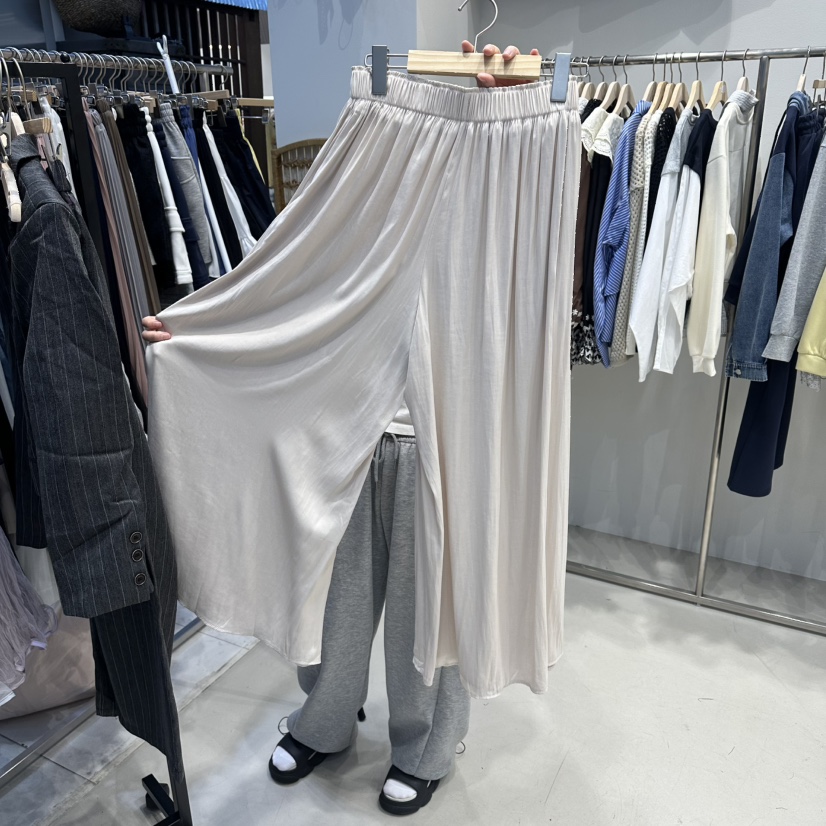 HOT PLACE/DREAM GIRIS/HOT ISSUE韓國東大門代購女士新款職業休閑褲絲綢HOT PLACE/DREAM GIRIS/HOT ISSUE休閑褲圖色1