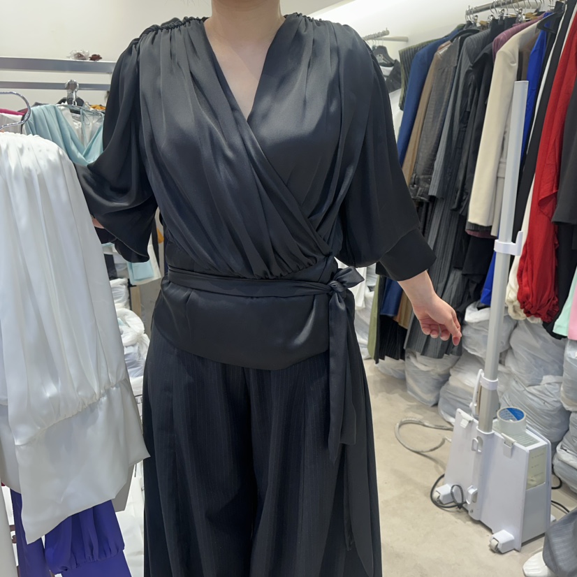 SENSIBLE-S韓國東大門代購女士新款熱賣襯衫蕾絲衫含腰帶真絲SENSIBLE襯衫/蕾絲衫圖色4