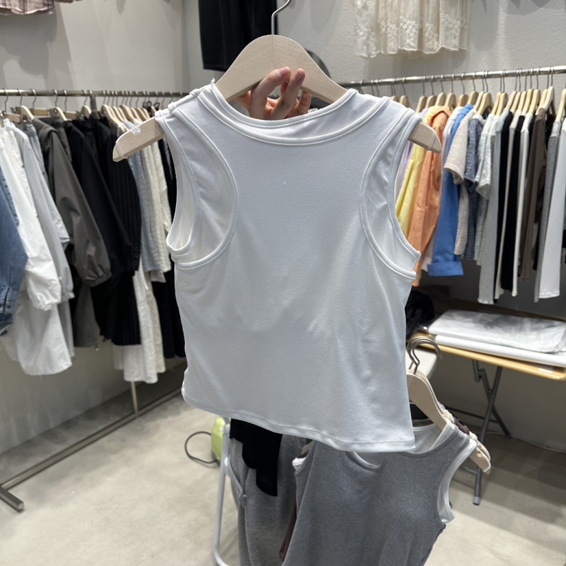 HOT PLACE/DREAM GIRIS/HOT ISSUE韓國東大門代購女士新款推薦吊帶背心假兩件HOT PLACE/DREAM GIRIS/HOT ISSUE吊帶/背心