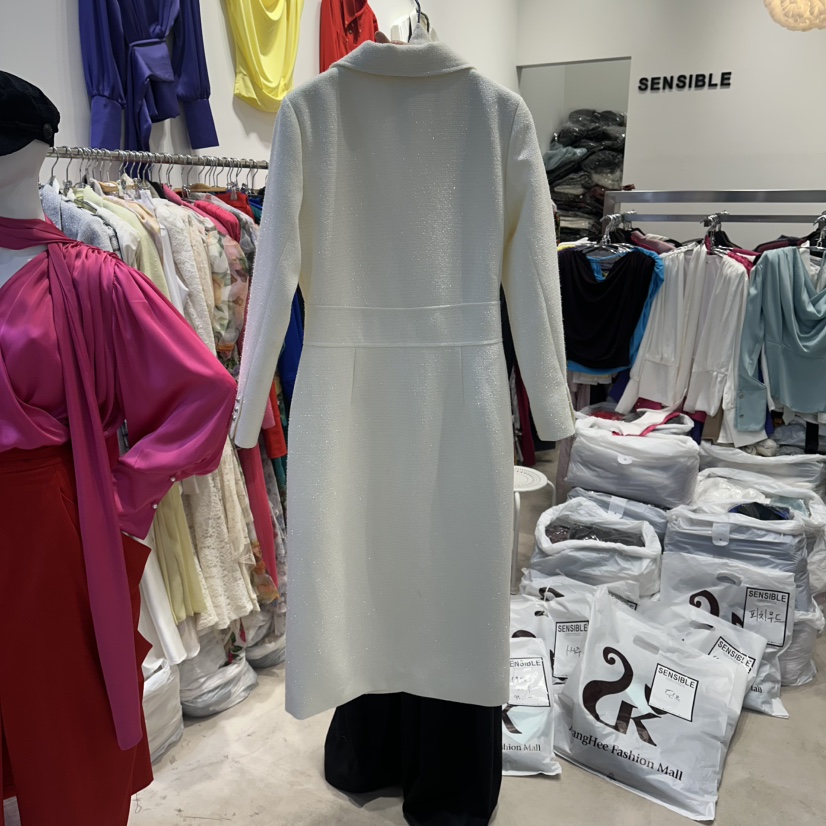 SENSIBLE-S韓國東大門直郵女士新款人氣推薦長款風衣含腰帶SENSIBLE長款風衣