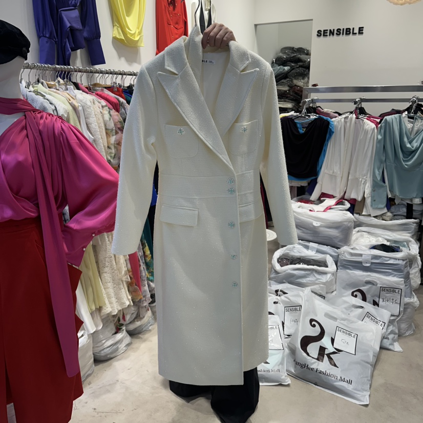 SENSIBLE-S韓國東大門直郵女士新款人氣推薦長款風衣含腰帶SENSIBLE長款風衣圖色2