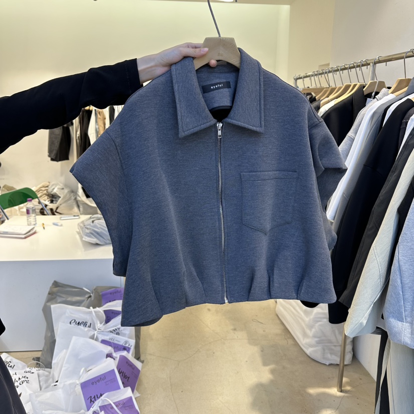 EYEFUL-Q韓國代購女裝新品推薦熱賣職業26春夏人氣馬甲拉鏈eyeful馬甲圖色2