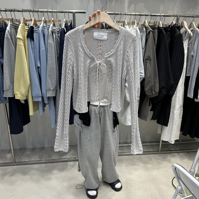 HOT PLACE/DREAM GIRIS/HOT ISSUE韓國東大門直郵女裝新品時尚針織衫圍巾開衫HOT PLACE/DREAM GIRIS/HOT ISSUE針織衫圖色2