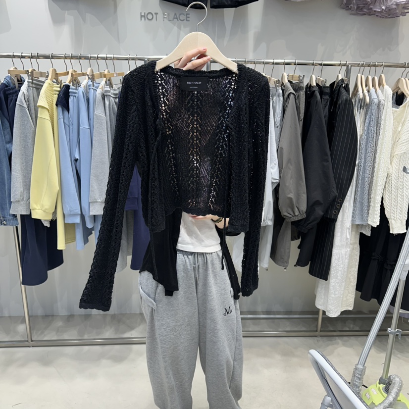 HOT PLACE/DREAM GIRIS/HOT ISSUE韓國東大門直郵女裝新品時尚針織衫圍巾開衫HOT PLACE/DREAM GIRIS/HOT ISSUE針織衫圖色4