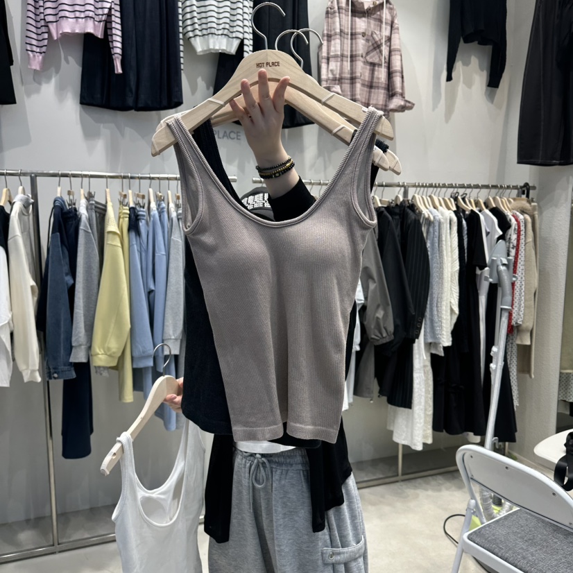 HOT PLACE/DREAM GIRIS/HOT ISSUE韓國代購女裝新款休閑吊帶背心HOT PLACE/DREAM GIRIS/HOT ISSUE吊帶/背心圖色2