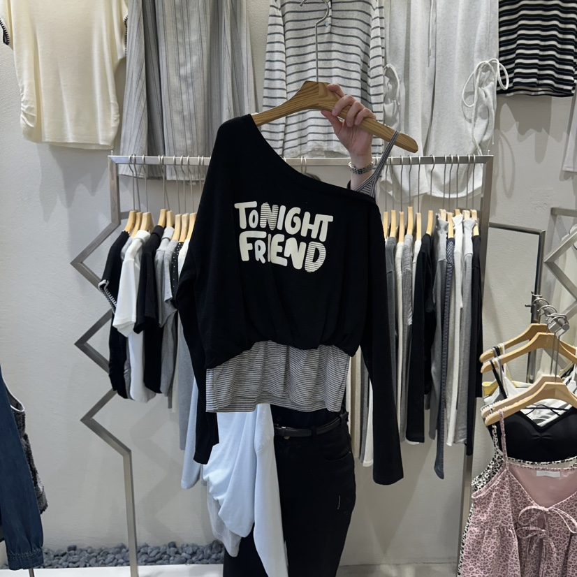 HIPTIQUE韓國直郵實拍女士新款休閑26春夏職業長袖T恤假兩件HIPTIQUE長袖T恤圖色2