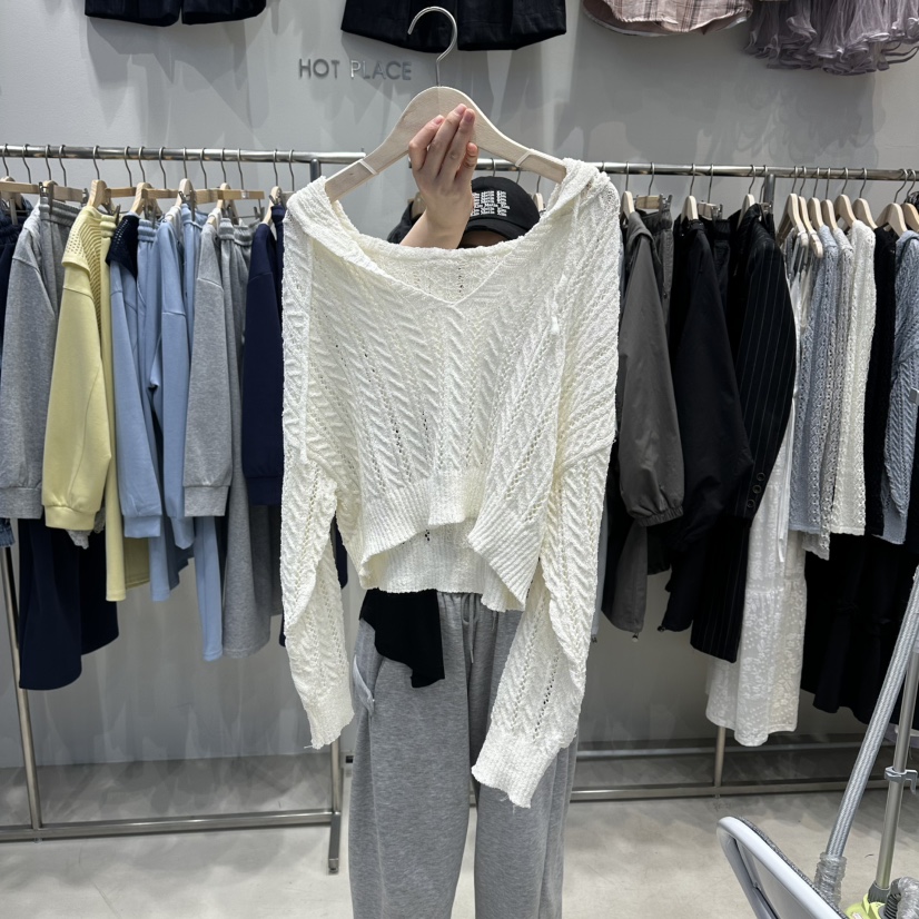 HOT PLACE/DREAM GIRIS/HOT ISSUE韓國直郵實拍女裝新品推薦針織衫連帽HOT PLACE/DREAM GIRIS/HOT ISSUE針織衫圖色1