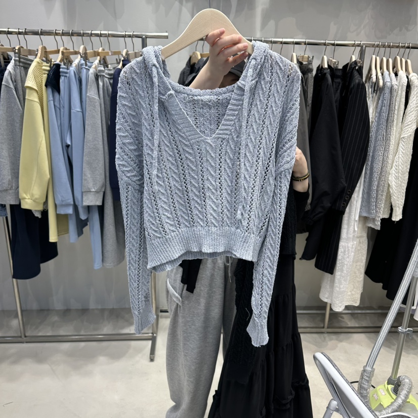 HOT PLACE/DREAM GIRIS/HOT ISSUE韓國直郵實拍女裝新品推薦針織衫連帽HOT PLACE/DREAM GIRIS/HOT ISSUE針織衫圖色2