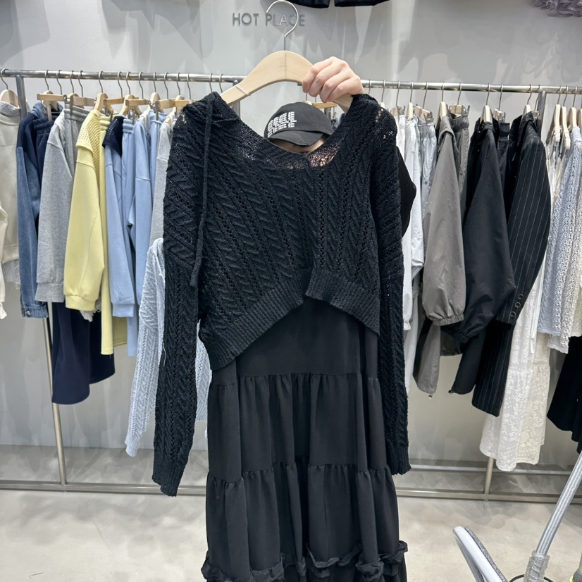 HOT PLACE/DREAM GIRIS/HOT ISSUE韓國直郵實拍女裝新品推薦針織衫連帽HOT PLACE/DREAM GIRIS/HOT ISSUE針織衫圖色3